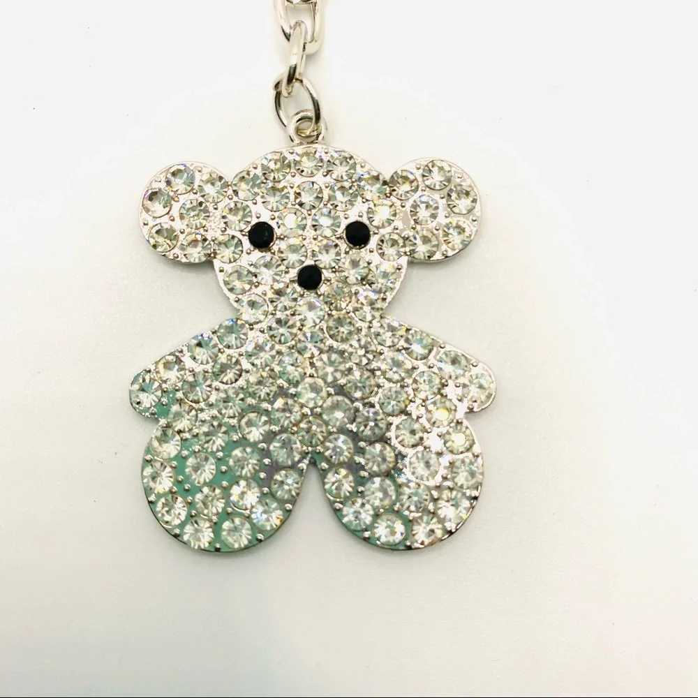 Keychain Purse Charm Teddy Bear Crystal